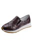 Women's Snakeskin Casual Slip On Sneakers