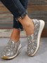Women's Snakeskin Casual Slip On Sneakers