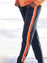 Color Block Casual Loose Sweatpants