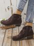 Soft Faux Suede Pointed Toe Chunky Heel Booties