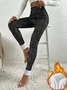 skinny check print legging