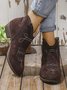 Soft Faux Suede Pointed Toe Chunky Heel Booties