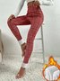 skinny check print legging