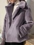 Shawl Collar Casual Teddy Jacket