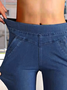 Casual Fit Pocket Irregular High Stretch Jeans