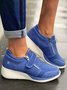Rhinestone Casual Wedge Sneakers