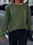 Casual Crew Neck Loose Sweatshirt