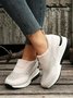 Plus Size Casual Rhinestone Slip On Wedge Sneakers
