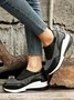 Plus Size Casual Rhinestone Slip On Wedge Sneakers