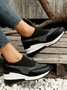 Plus Size Casual Rhinestone Slip On Wedge Sneakers