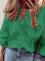 Polyester Fibre V Neck Floral Loose Blouses