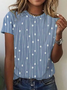 Casual Geometric Crew Neck T-shirt