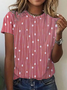 Casual Geometric Crew Neck T-shirt