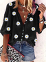 Casual Loose V Neck Blouses