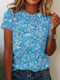 Casual Loose Jersey Crew Neck T-shirt