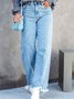 Casual Regular Fit Denim Plain Jeans