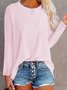 Crew Neck Casual Jersey Plain T-shirt