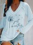 Casual V Neck Fit Top