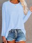 Crew Neck Casual Jersey Plain T-shirt