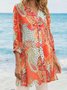 Vintage V Neck Loose Blouses