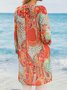 Vintage V Neck Loose Blouses
