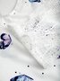 Polyester Fibre Butterfly V Neck Casual Casual Top