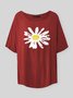 Crew Neck Floral Loose Vintage T-shirt
