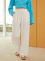 Casual Loose Solid Trousers