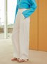 Casual Loose Solid Trousers