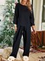 Casual Crew Neck Sets