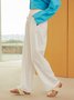 Casual Loose Solid Trousers