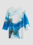 Vacation Slim Fit Printed Sweatshirt &pullover