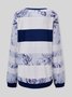 Vintage Cotton-Blend Loose V Neck Hoodies & Sweatshirt