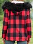 Hoodie Shift Checkered/plaid Vintage Jacket