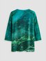 Vacation Slim Fit Printed Sweatshirt &pullover
