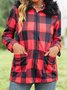 Hoodie Shift Checkered/plaid Vintage Jacket