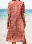 Casual Loose Floral Midi