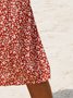 Casual Loose Floral Midi