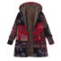 Printed Hooded Pockets Coats For Women