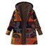 Printed Hooded Pockets Coats For Women