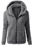 Casual Long Sleeve Hooded Coat