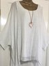 Linen Batwing Sleeve Cotton-Blend Loose Casual Top