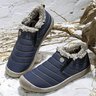 Large Size Unisex Waterproof Fur Lining Slip On Snow Boots
