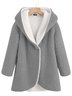 Solid Casual Long Sleeve Hooded Warm Coat