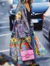 Ethnic Loose Cotton-Blend Vintage Coats