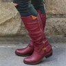 Womens Western Cowboy Knee Boots Punk Boots