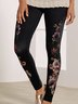 Casual Printed Tight Trousers