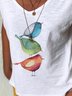 Cotton-Blend Crew Neck Casual T-shirt