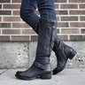 Winter Low Heel Leather Boots