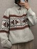 Geometric Vintage Turtleneck Jumper
